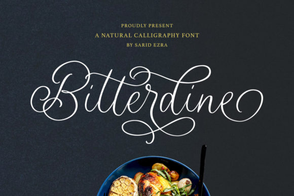 Bitterdine: A Delicate Script Font for Handmade Labels, Invitations & More