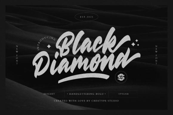 Black Diamond: A Timeless Script Font for Elegant Editorial Design