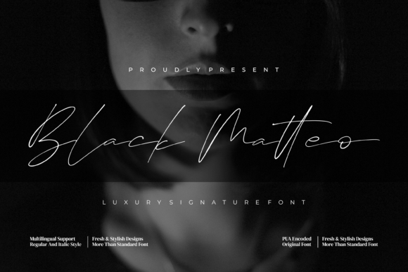 Black Matteo: A Stylish Script Font for Modern Marketing and Digital Design