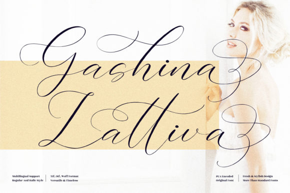 Gashina Lattiva: A Graceful Script Font for Professional Branding