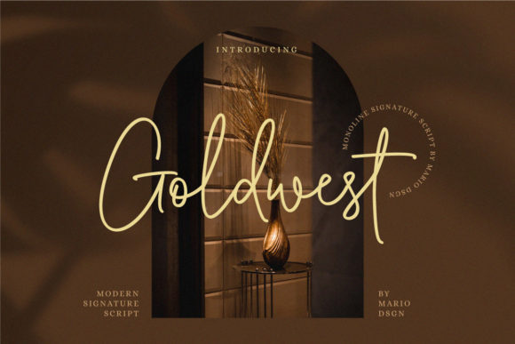 Goldwest: A Luxurious Script Font for Modern Web Design