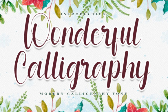 Wonderful Calligraphy: A Stylish Script Font for Editorial Charm